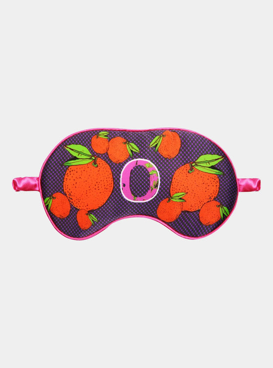 O for Winter Oranges Silk Eye Mask Jessica Russell Flint