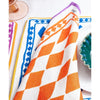 Linen Table Napkin / “Orange Diamond”