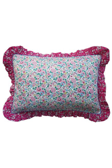  Oblong Piped Ruffle Cushion Made With Liberty Fabric BETSY CANDY FLOSS Coco & Wolf