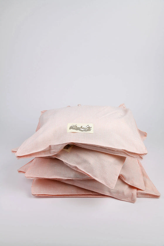 Olearia Ethical-Cotton Pyjama Case - Dawnlight Coral Peachaus