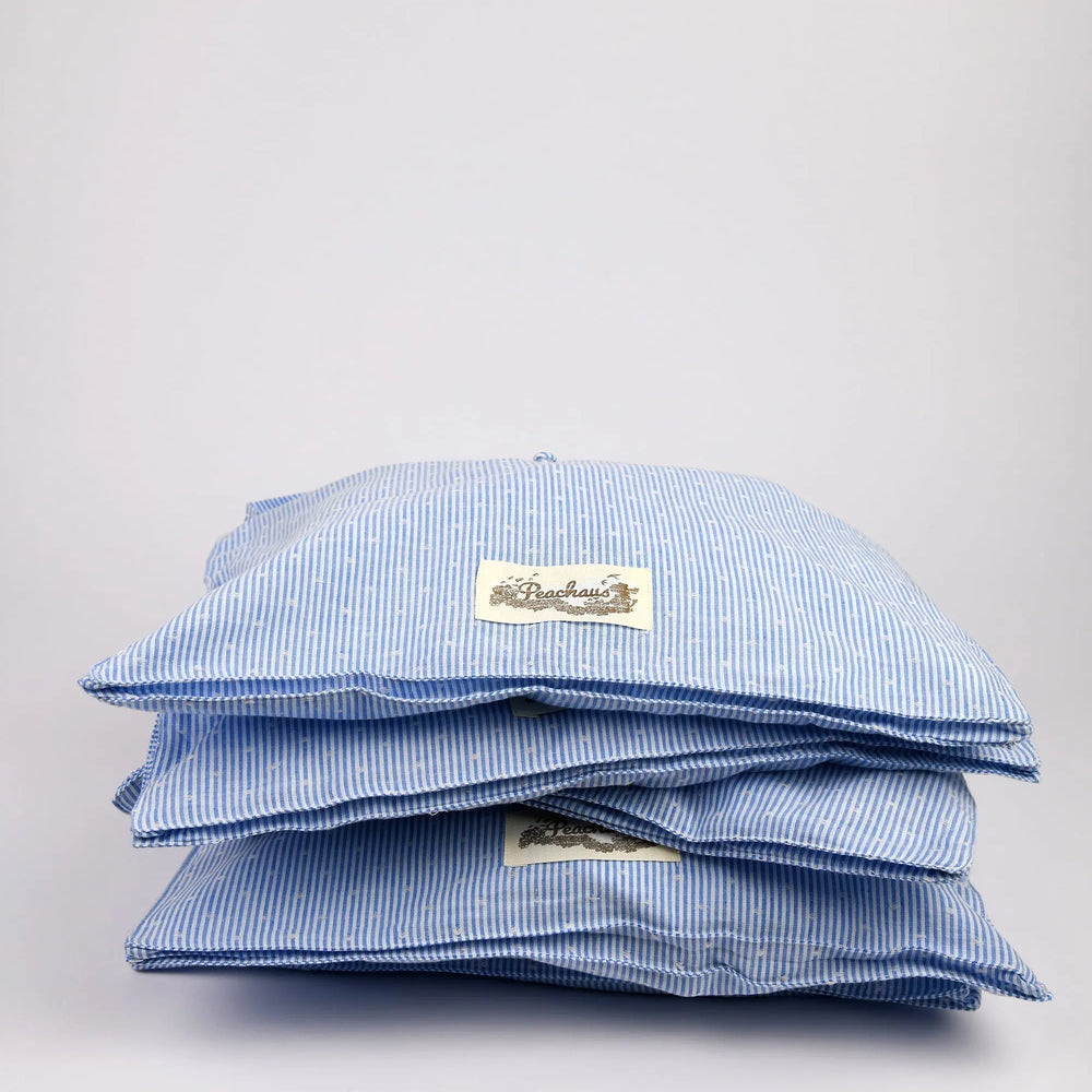 Olearia Ethical-Cotton Pyjama Case - Mountain Blue Peachaus