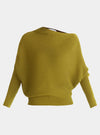 Olive Draped Knitted Jumper Paisie