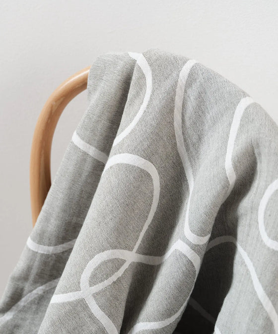 Olive Lines Cotton Throw Blanket Undercover Living