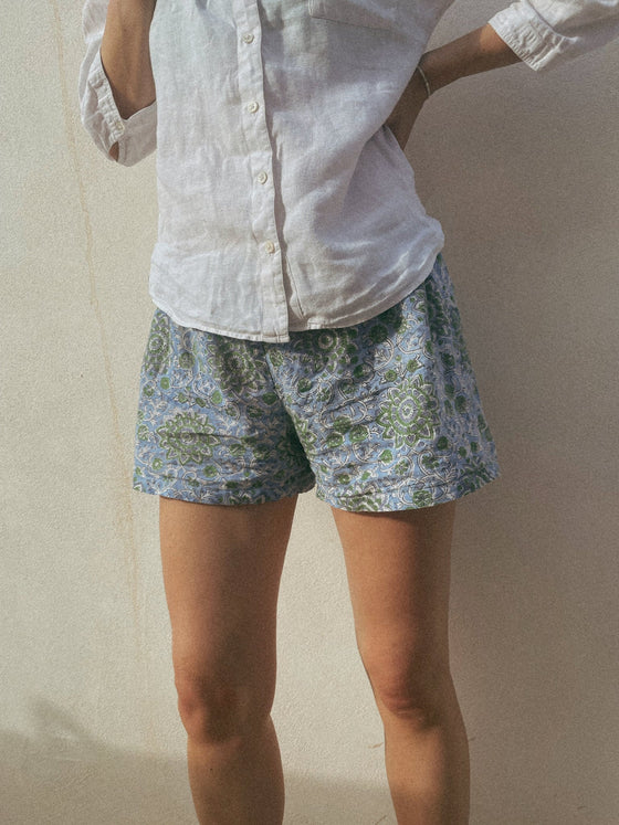 Olive Sky Pyjama Shorts Madder & More