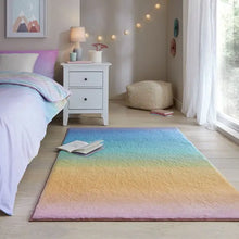  Ombre Horizontal Supersoft Faux Fur Rug Dunelm