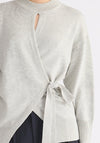 Open Front Mock Neck Wrap Jumper Paisie