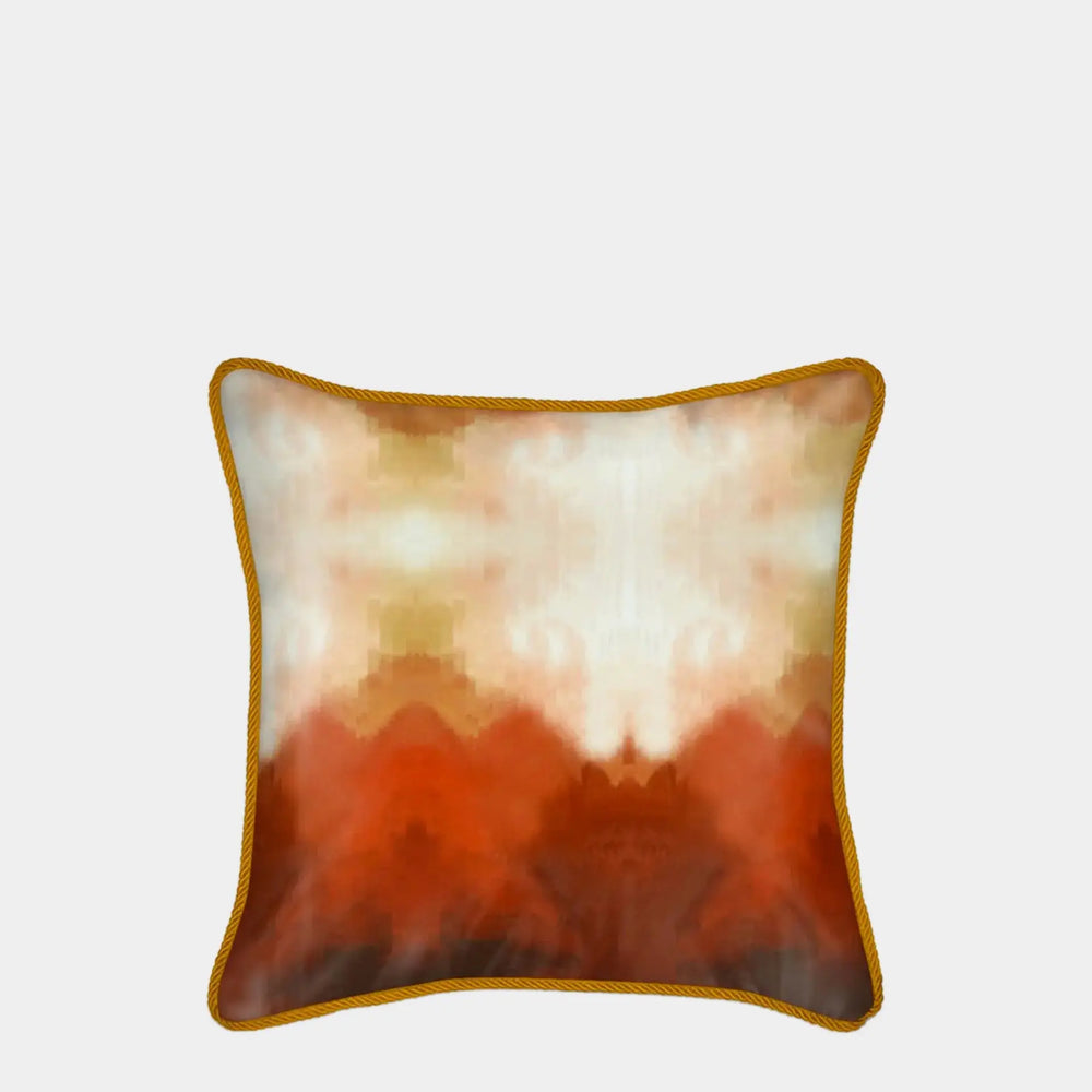 Orange Clouds Silk Cushion Long Studio Design