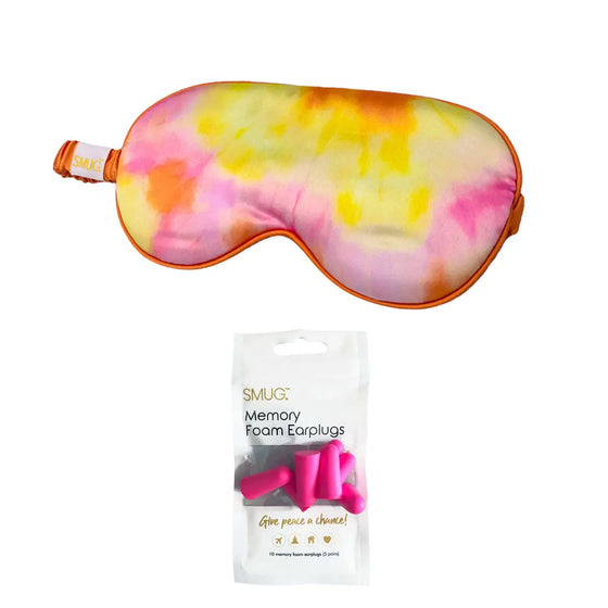 Orange Tye Dye Satin Sleep Mask SMUG