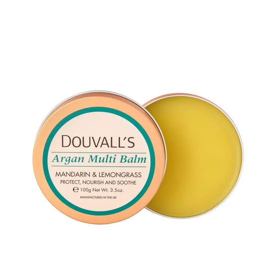 Organic Argan Multi Balm 100g - Lemongrass & Mandarin | Intense Hydration and Versatility Douvalls Beauty