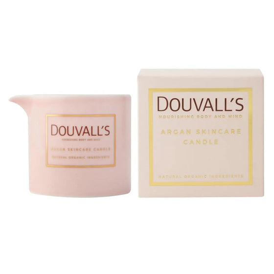 Organic Argan Skincare Candle, Orange & Frankincense 180g | Intensely Nourishing Body Treatment Douvalls Beauty