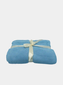  Organic Baby Blue Cot Bed Bamboo Blanket The Bamboo Baby Company