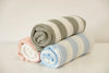 Organic Baby Blue Knitted Bamboo Pram Blanket The Bamboo Baby Company