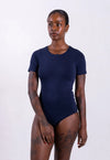 Organic Cotton Crew Bodysuit, Blue Navy Pantee