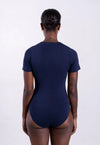 Organic Cotton Crew Bodysuit, Blue Navy Pantee