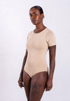 Organic Cotton Crew Bodysuit, Oat Pantee