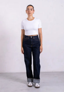  Organic Cotton Crew Cropped T-Shirt, White Pantee