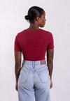 Organic Cotton Crew T-Shirt, Ruby Wine Pantee