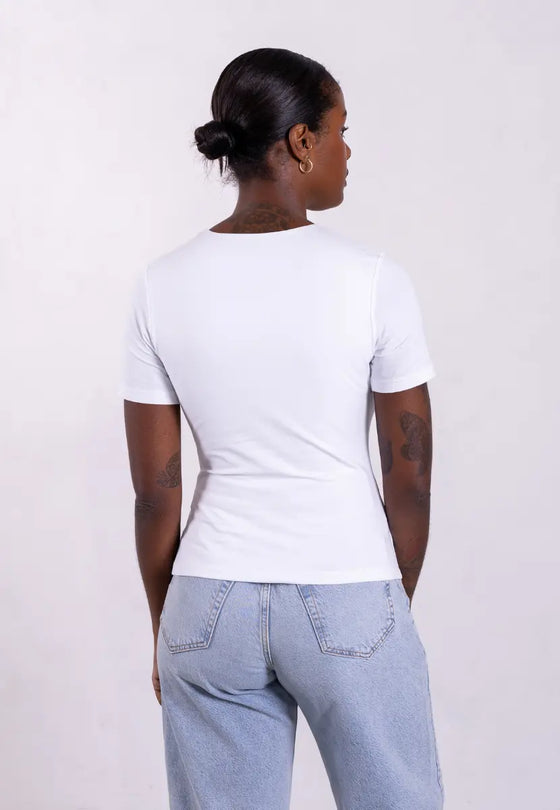 Organic Cotton Crew T-Shirt, White Pantee