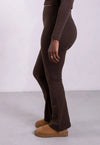 Organic Cotton Flared Leggings, Hot Fudge Pantee