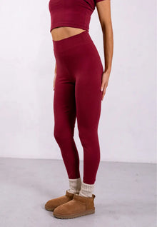  Organic Cotton Leggings, Ruby Wine Pantee