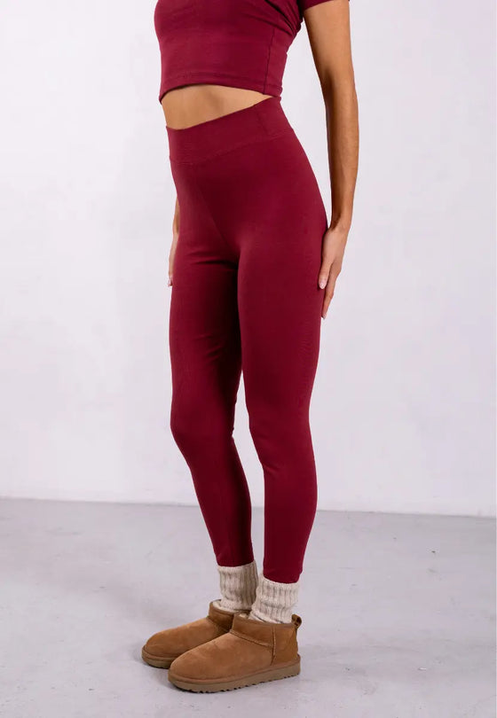 Organic Cotton Leggings, Ruby Wine Pantee