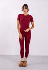 Organic Cotton Leggings, Ruby Wine Pantee