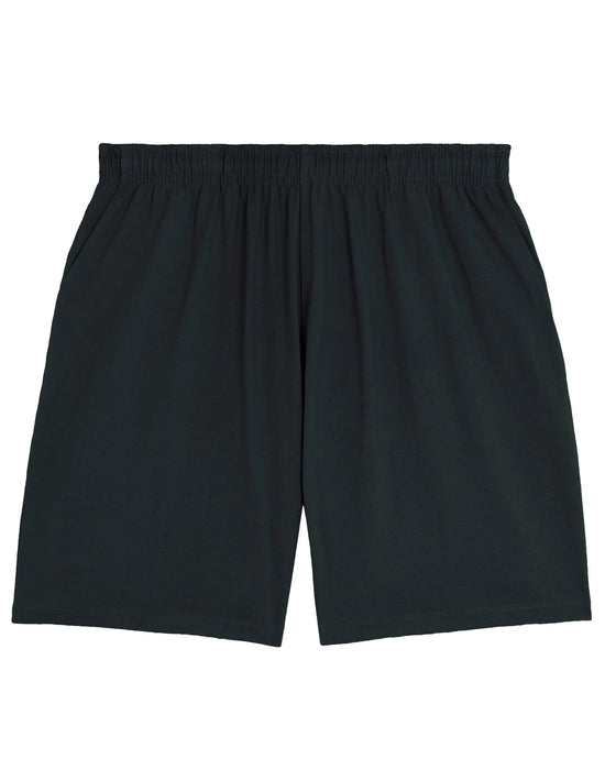 Organic Cotton Lightweight Sweat shorts in Jet Black hewn.