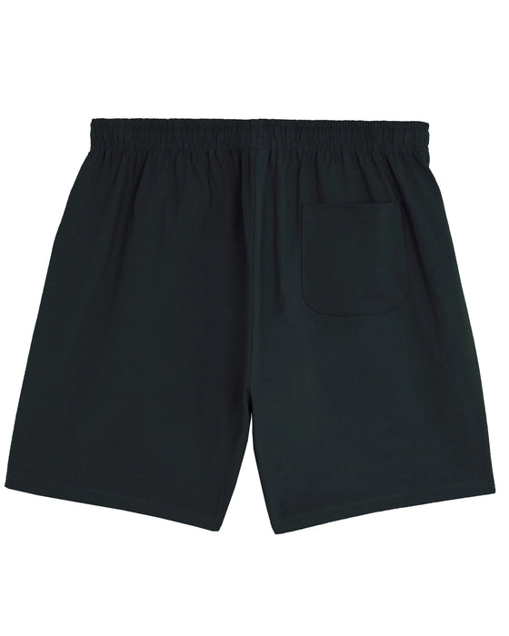 Organic Cotton Lightweight Sweatshorts in Jet Black hewn.