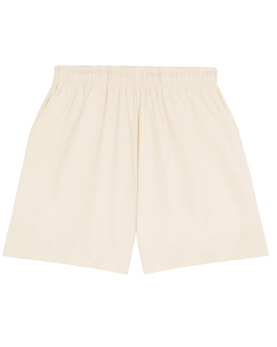 Organic Cotton Lightweight Sweatshorts in Natural Cotton hewn.