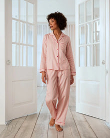  Organic Cotton Stripe Button Up Pyjama Set Chelsea Peers