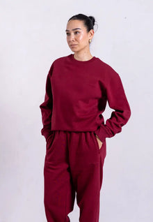  Organic Cotton Sweatshirt, Ruby Wine Pantee