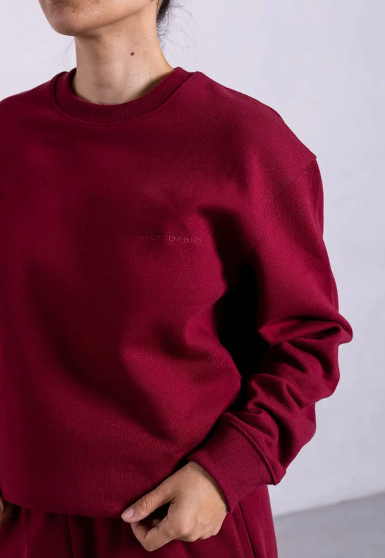 Organic Cotton Sweatshirt, Ruby Wine Pantee