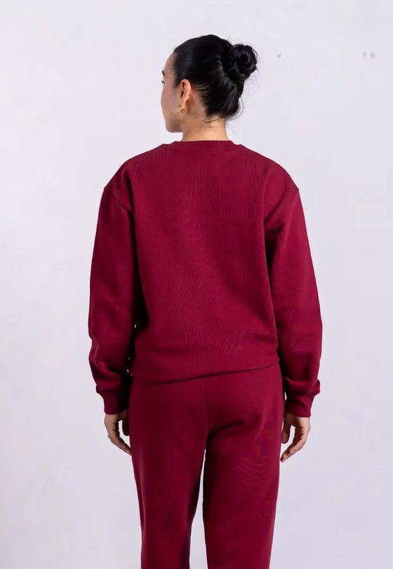 Organic Cotton Sweatshirt, Ruby Wine Pantee