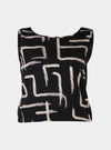 Organic Cotton & Linen Black & White Two-Way Tank Wild Clouds