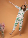 Organic Cotton & Linen Green Clouds Jumpsuit Wild Clouds