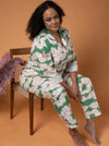 Organic Cotton & Linen Green Clouds Jumpsuit Wild Clouds