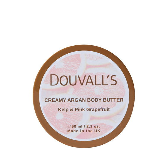 Organic Creamy Argan Body Butter 60ml | Luxurious Hydration in Six Scents Douvalls Beauty