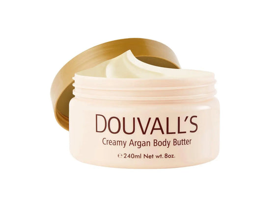 Organic Creamy Argan Body Butter Pink Grapefruit 240ml Douvalls Beauty