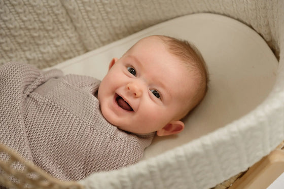 Organic Large Grey Knitted Bamboo Blanket The Bamboo Baby Company