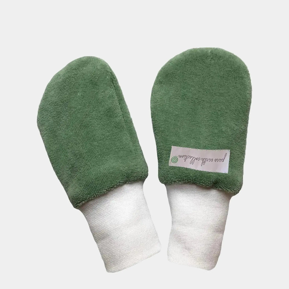 Organic Mittens - Green (Pack of 2 Pairs) Pure Earth Collection