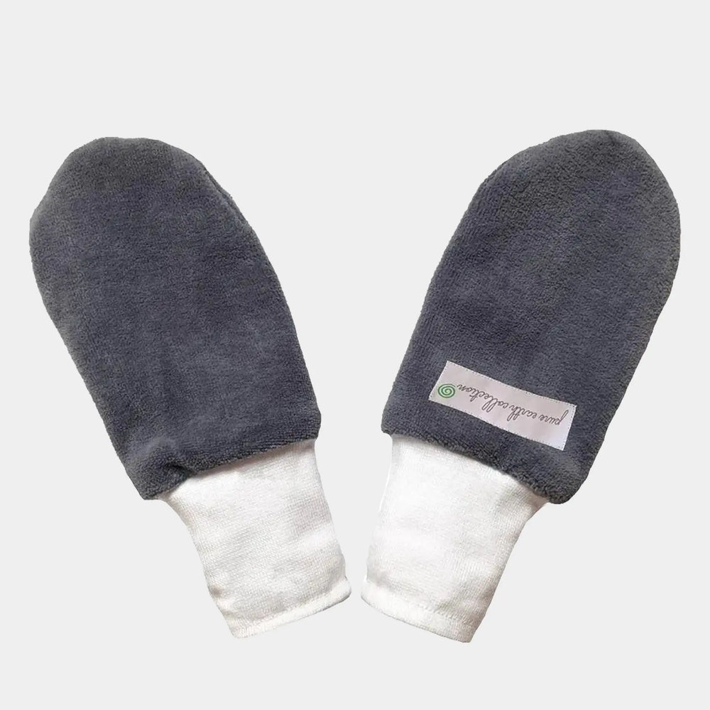 Organic Mittens - Grey (Pack of 2 Pairs) Pure Earth Collection