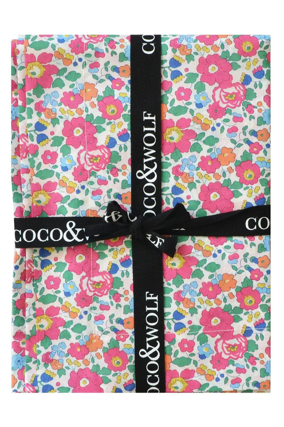 Oxford Pillowcase Made With Liberty Fabric BETSY DEEP PINK Coco & Wolf