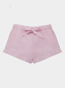  Pink & White Stripe Organic Cotton Pyjama Short