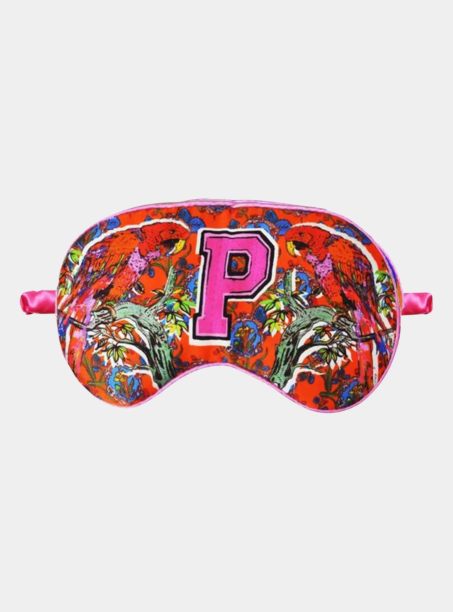 P for Parrot Silk Eye Mask Jessica Russell Flint