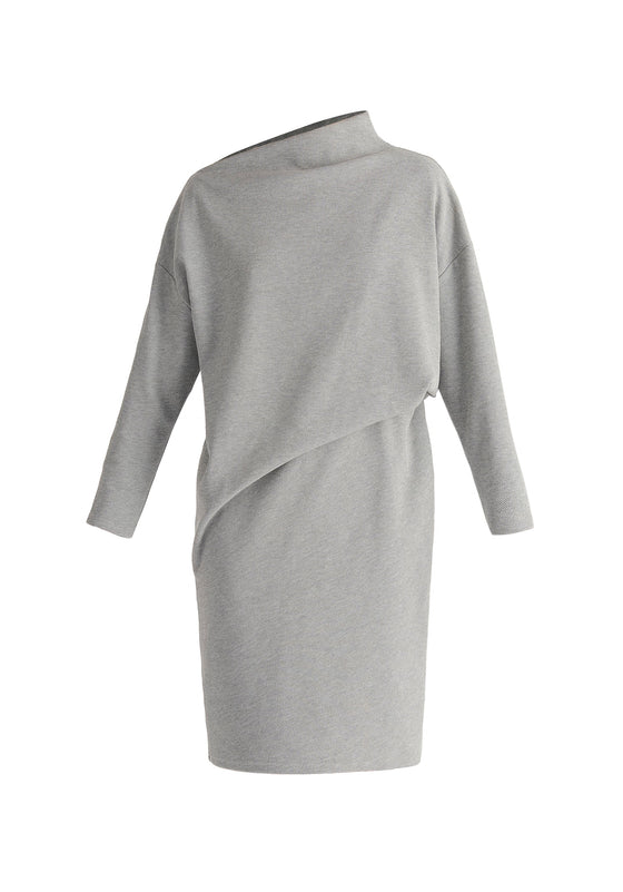 Asymmetric Neck Jumper Dress