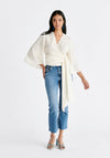 Textured Wrap Kimono Blouse