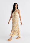 Tiered Halterneck Maxi Dress