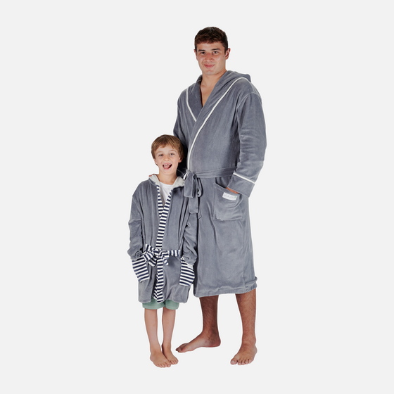 Grey Kids Organic Robes Pure Earth Collection