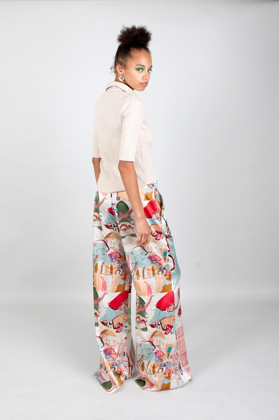 Wide Leg Trousers / "Penelope" Jessica Russell Flint