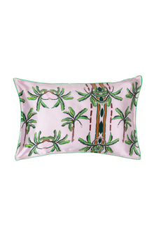  Silk Pillowcase / "Pink Palm"